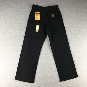 Carhartt Pants Mens 30x32 Loose Fit Utility Work Carpenter Black Canvas B151 2